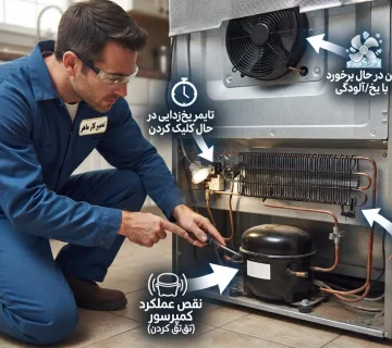 علت صداهای غیرعادی و تق تق یخچال